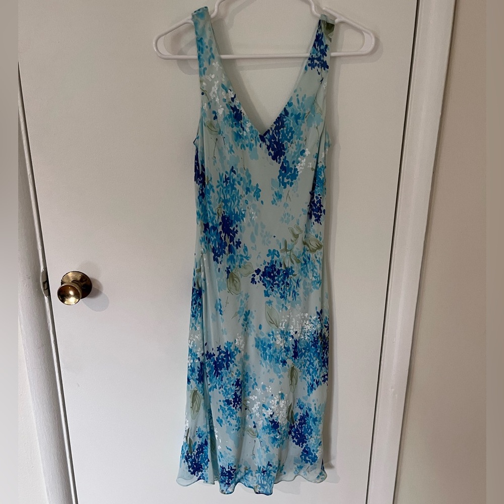 Jones New York Silk Floral Dress Sleeveless Womens Size 6